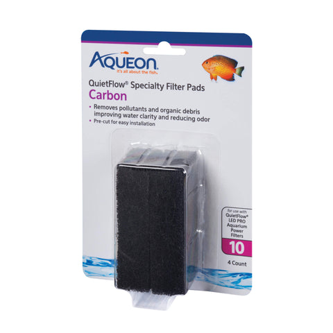 Aqueon Replacement Carbon Filter Pads Size 10 4 pack