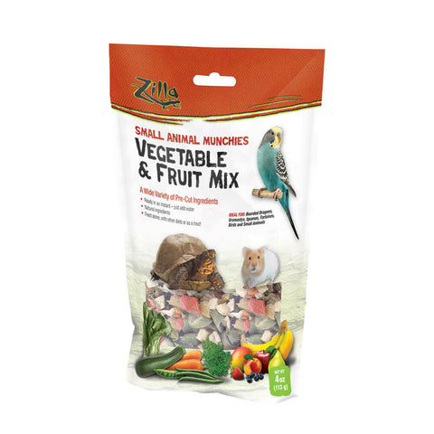 Zilla Reptile Munchies Vegetable and Fruit 4 ounces 5.875" x 2.75" x 9.5"