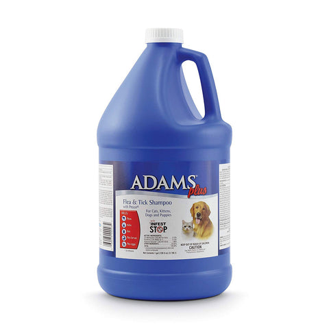 Adams Plus Flea and Tick Shampoo with Precor for Cats and Dogs 1 Gallon