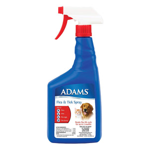 Adams Flea and Tick Spray for Cats and Dogs 32 ounces