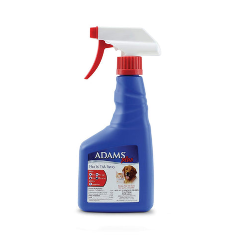 Adams Plus Flea and Tick Spray for Cats and Dogs 16 ounces