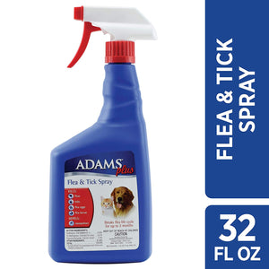 Adams Plus Flea and Tick Spray for Cats and Dogs 32 ounces