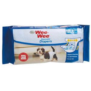 Four Paws Wee-Wee Disposable Diapers 12 pack Extra Small White
