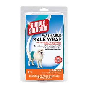 Simple Solution Washable Male Dog Wrap Large Teal