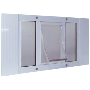 Ideal Pet Products Aluminum Sash Pet Door Medium White 1.75" x 23" x 17.88"