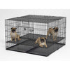 Midwest Puppy Playpen with Plastic Pan and 1" Floor Grid Black 48" x 48" x 30"