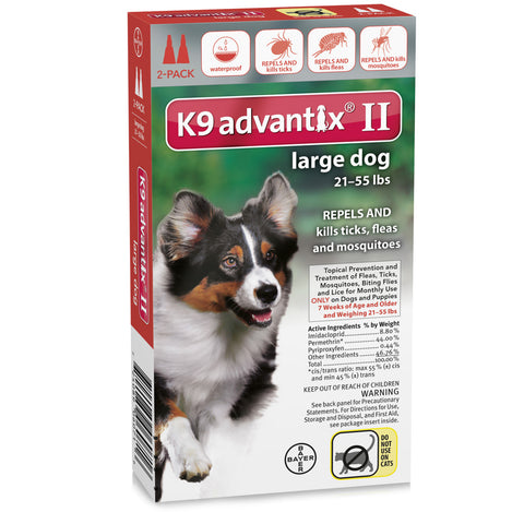 Advantix Flea and Tick Control for Dogs 20-55 lbs 2 Month Supply