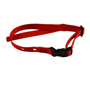 Leather Brothers Adjustable Quick Release Nylon Replacement 3/4 Inch Collar Strap Red 24" x 0.75" x 0.1"