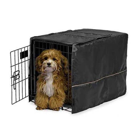 Midwest Quiet Time Pet Crate Cover Black 23" x 13.5" x 15"