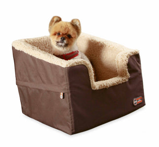 K&H Pet Products Bucket Booster Pet Seat Collapsible Rectangle Small Tan 16" x 16" x 14"