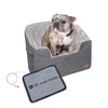 K&H Pet Products Bucket Booster Pet Seat Collapsible Heated Large Gray 22" x 20" x 16"
