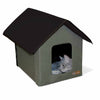 K&H Pet Products Outdoor Kitty House Cat Shelter (Unheated) Olive 19" x 22" x 17"