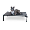 K&H Pet Products Original Pet Cot Elevated Pet Bed Medium Charcoal/Black 25" x 32" x 7"