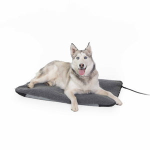 K&H Pet Products Lectro-Soft Outdoor Heated Pet Bed Large Gray 25" x 36" x 1"