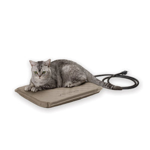 K&H Pet Products Lectro-Soft Heated Outdoor Bed Small Tan 14" x 18" x 1.5"