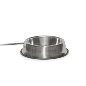 K&H Pet Products Pet Thermal Bowl Stainless Steel 13" x 13" x 3.5"