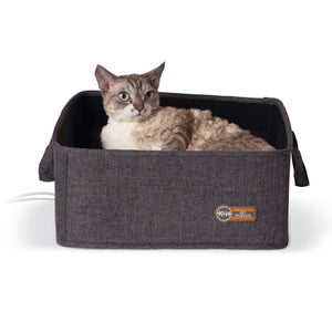 K&H Pet Products Thermo-Basket Pet Bed Gray 15" x 15" x 6"
