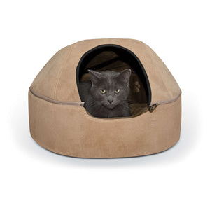 K&H Pet Products Kitty Dome Bed Unheated Large Tan 20" x 20" x 13.50"