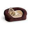 K&H Pet Products Deluxe Ortho Bolster Sleeper Pet Bed Medium Eggplant 30" x 25" x 9"