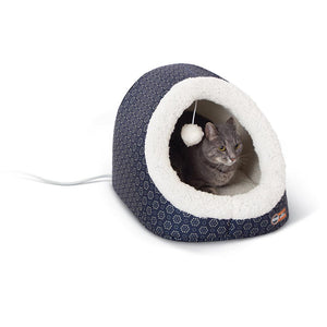 K&H Pet Products Thermo-Pet Cave Heated Navy 17" x 15" x 13"