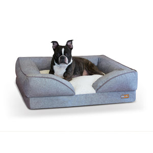 K&H Pet Products Pillow-Top Orthopedic Lounger Sofa Pet Bed Medium Gray 24" x 30" x 8.75"