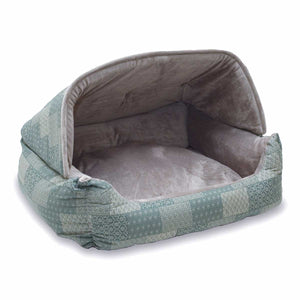 K&H Pet Products Lounge Sleeper Hooded Pet Bed Teal 20" x 25" x 13"