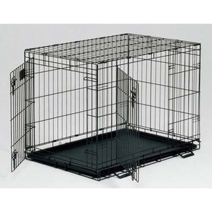 Midwest Life Stages Double Door Dog Crate Black 36" x 24" x 27"