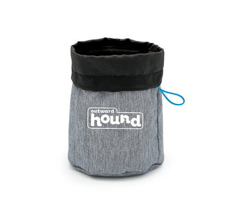 Outward Hound Dog Treat N Ball Bag Gray 7" x 6" x 1"