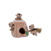 Outward Hound Hide-A-Squirrel Dog Toy Large Brown 7" x 7" x 8"