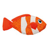 Outward Hound Floatiez Dog Toy Clown Fish Small Orange 10.5" x 4.5" x 1"