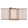 Richell One-Touch Wide Pressure Mounted Pet Gate II Brown 32.1" - 62.8" x 2" x 30.5"