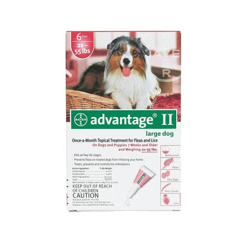 Advantage Flea Control for Dogs and Puppies 21-55 lbs 6 Month Supply