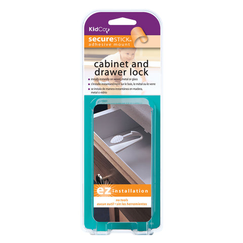 Kidco Adhesive Mount Cabinet and Drawer Lock 1 pack White